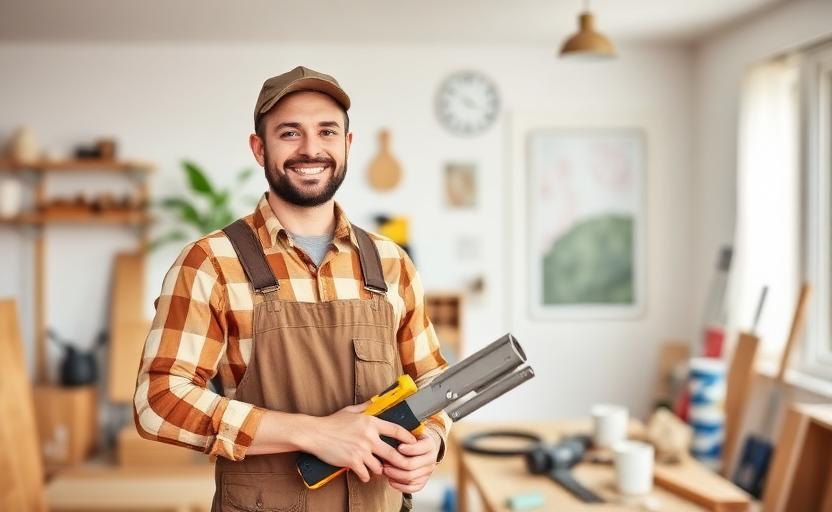 Bricoleur de Quartier professionnel avec ses outils de travail